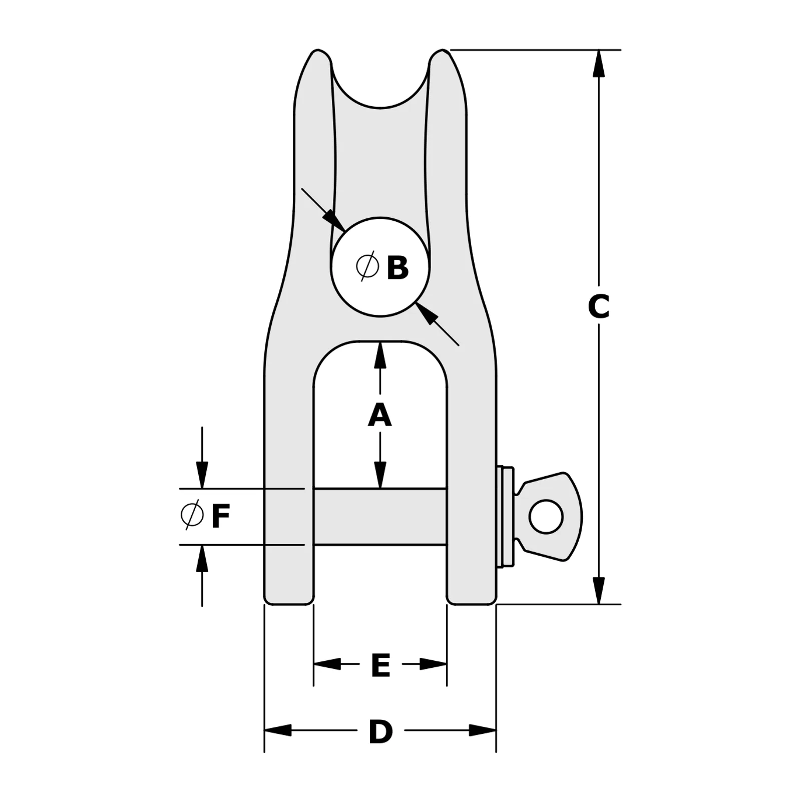 H8 2:1 Split Halyard Shackle