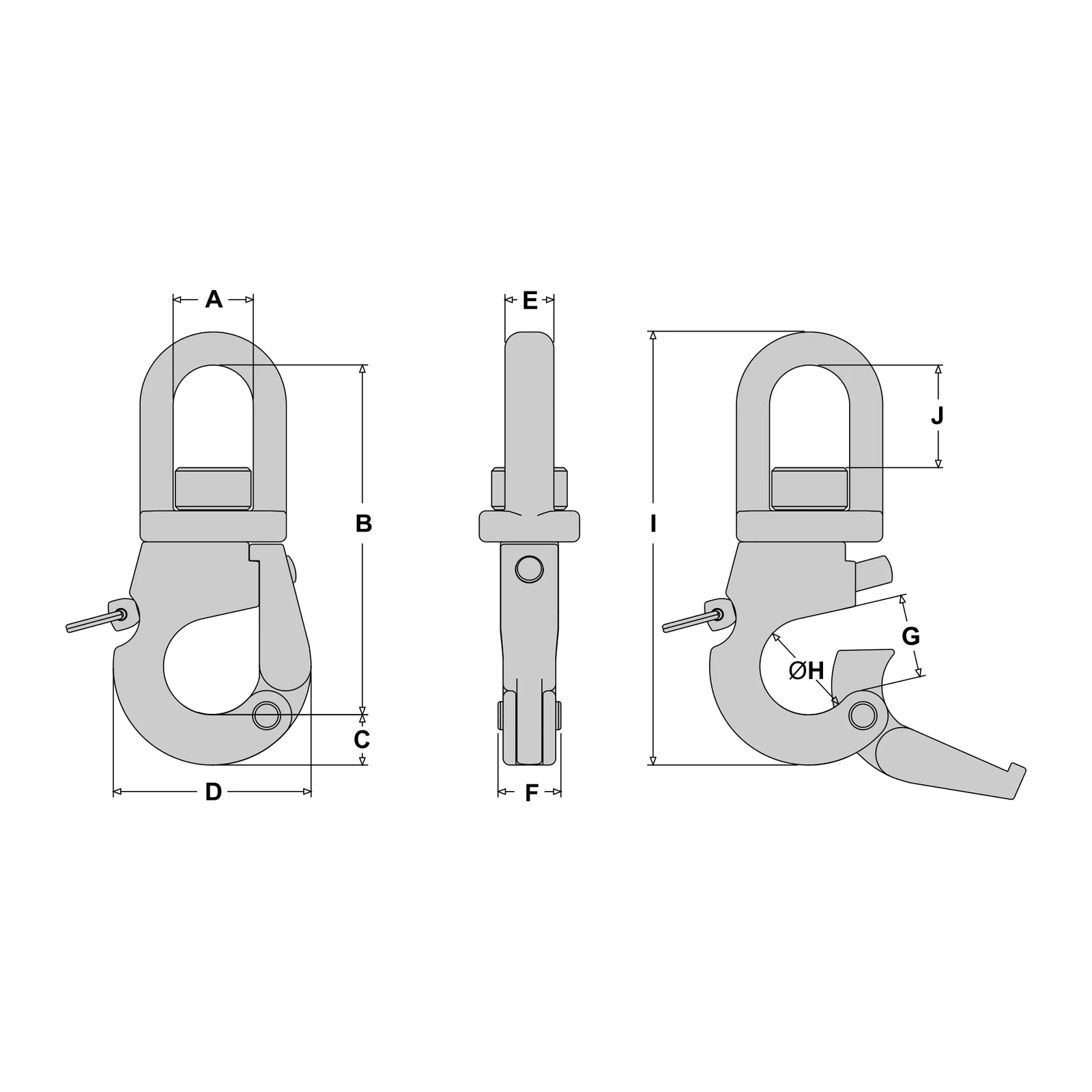 SS10 Plunger Pin Snap Shackle