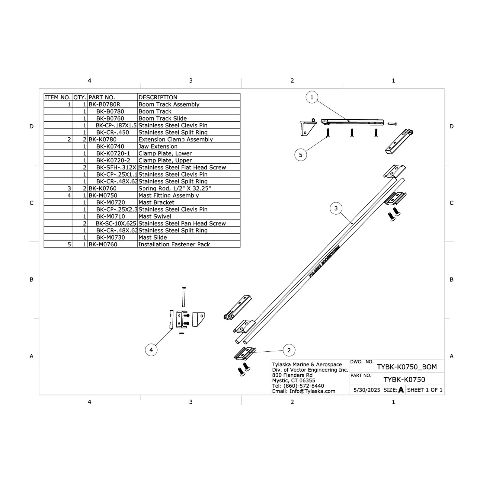 K0750 Boomkicker (20′-25′ Boats)