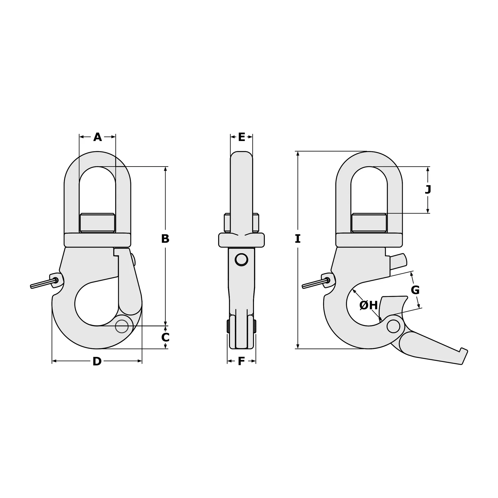 SS60M Plunger Pin Lifting Hook